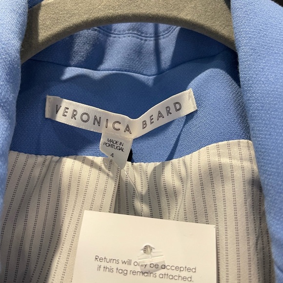 $695 Veronica Beard Colson Periwinkle Blue Dickey Jacket Luxury Blazer sz 4 - Picture 8 of 16